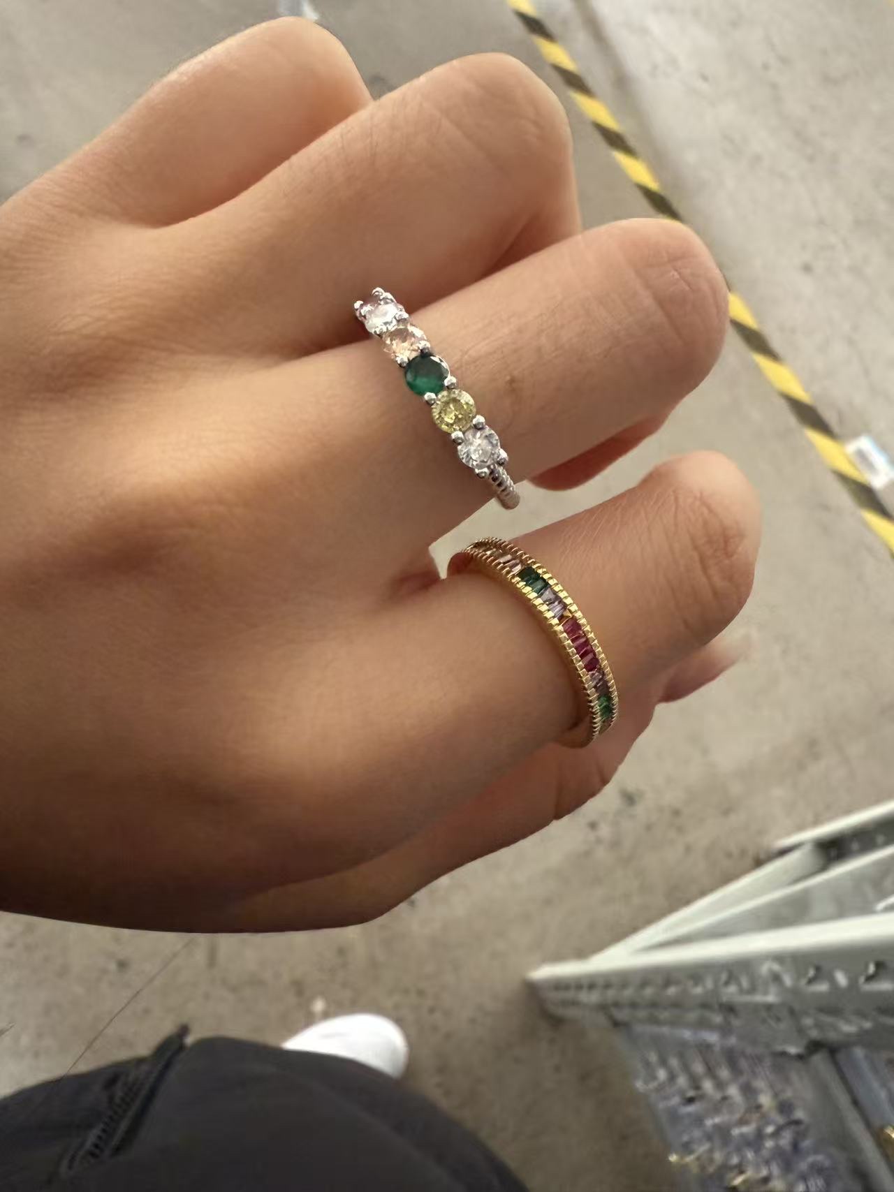 铜戒指女个性戒指空托中古拉丝饰品时尚戒指空托适合搭配多款设计戒指