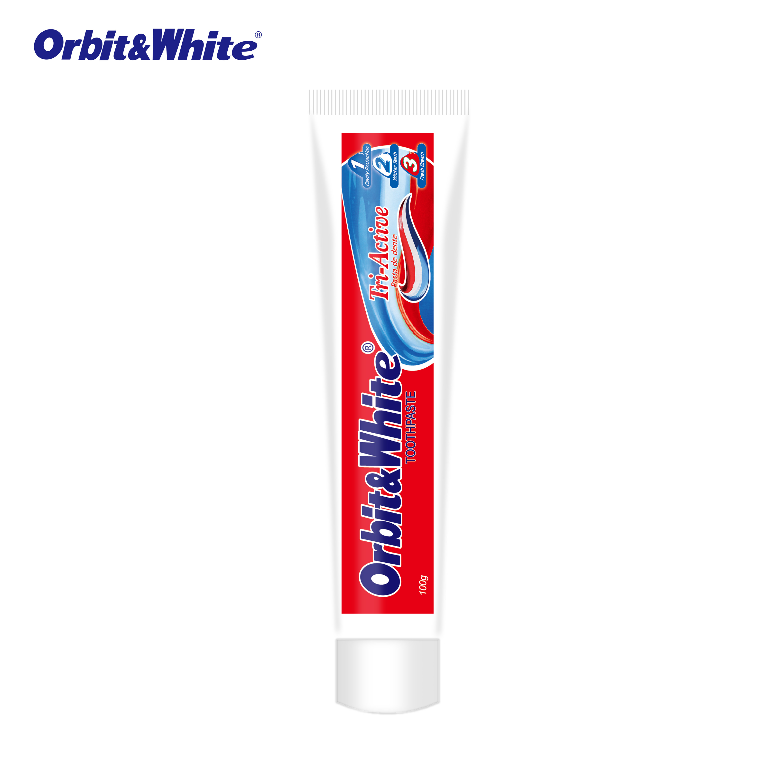 专供出口Orbit&White3合1 whitening toothpaste 牙膏100g修复牙釉质牙膏牙膏产品图