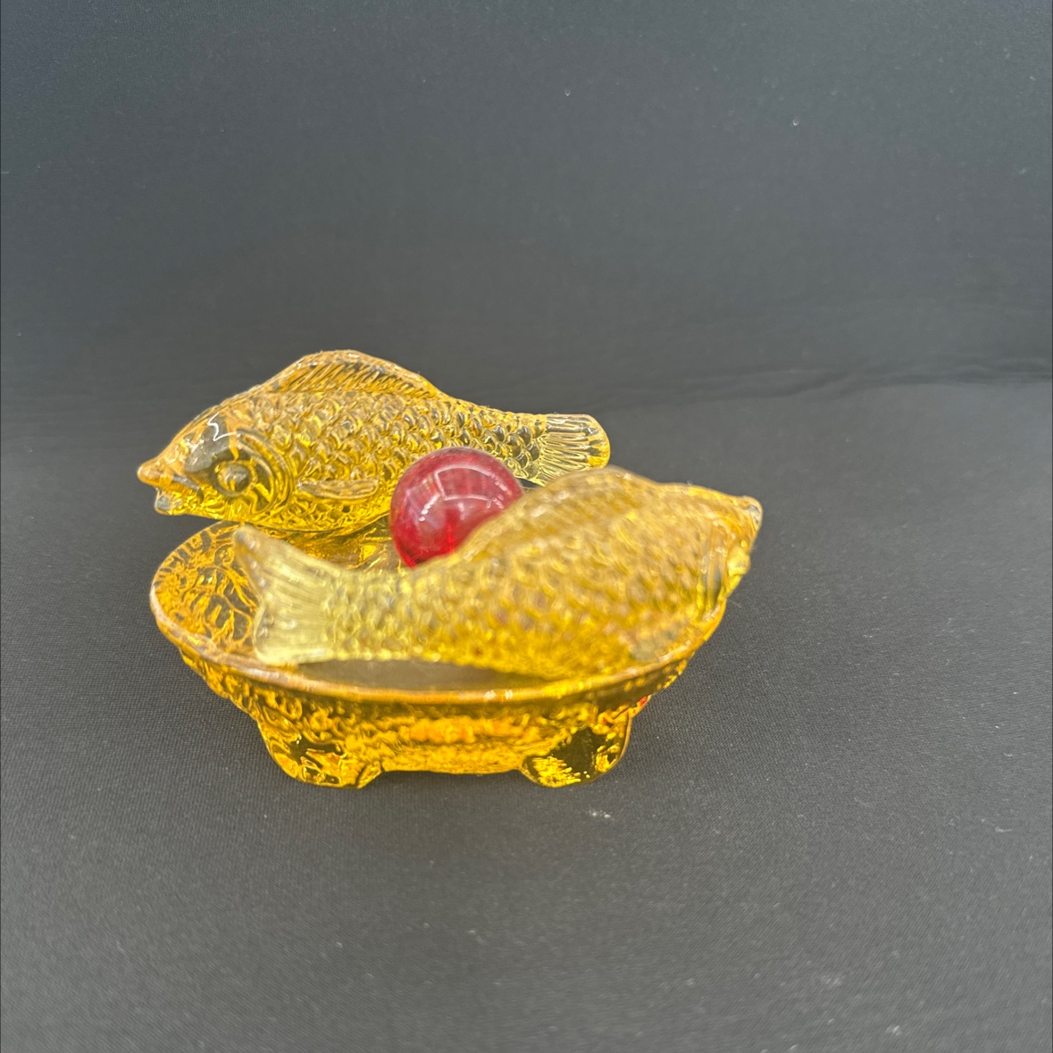 水晶工艺品金色的双鱼 款式漂亮独特 细节图