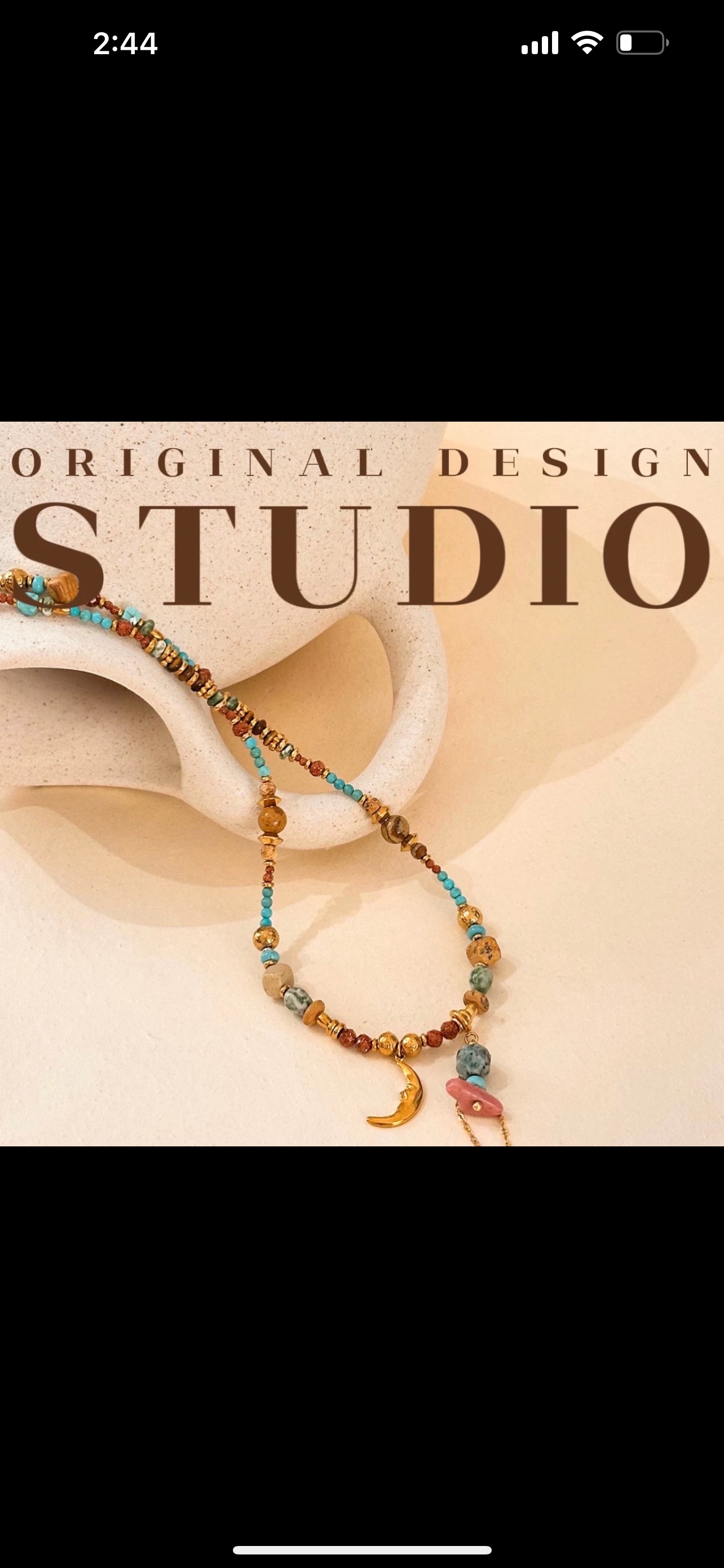 原创明天见天然石项链细节图