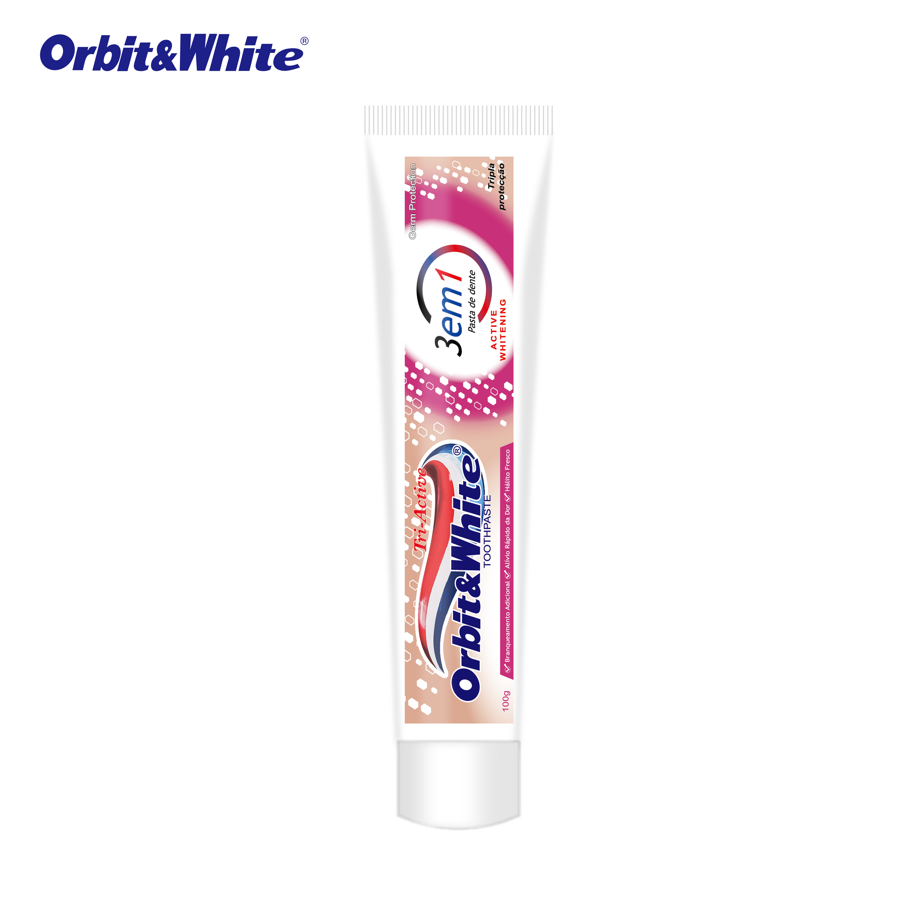 专供出口Orbit&White3合1 whitening toothpaste 牙膏100g产品图