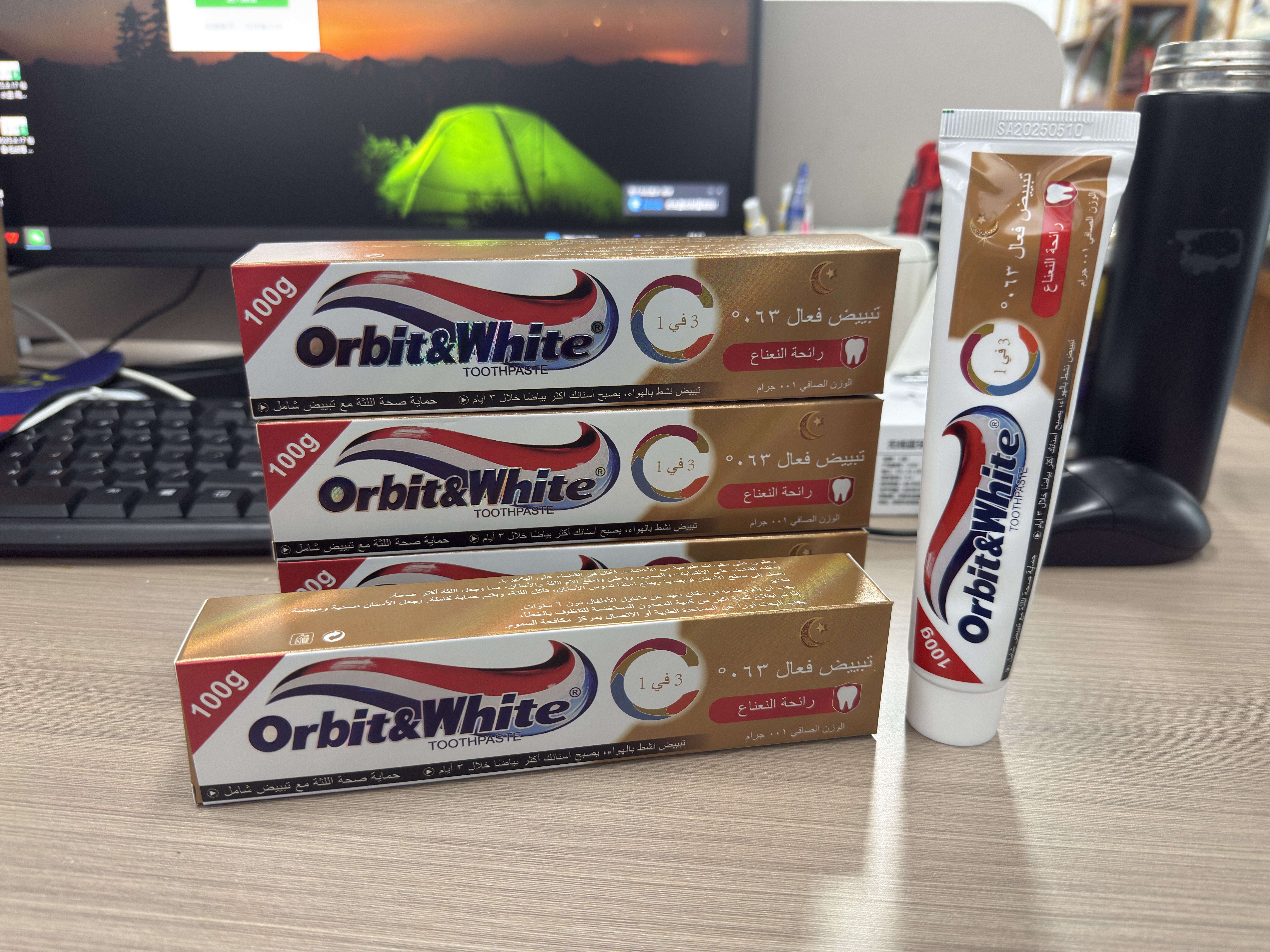 专供出口Orbit&White3合1 whitening toothpaste 牙膏100g修复牙釉质牙膏细节图