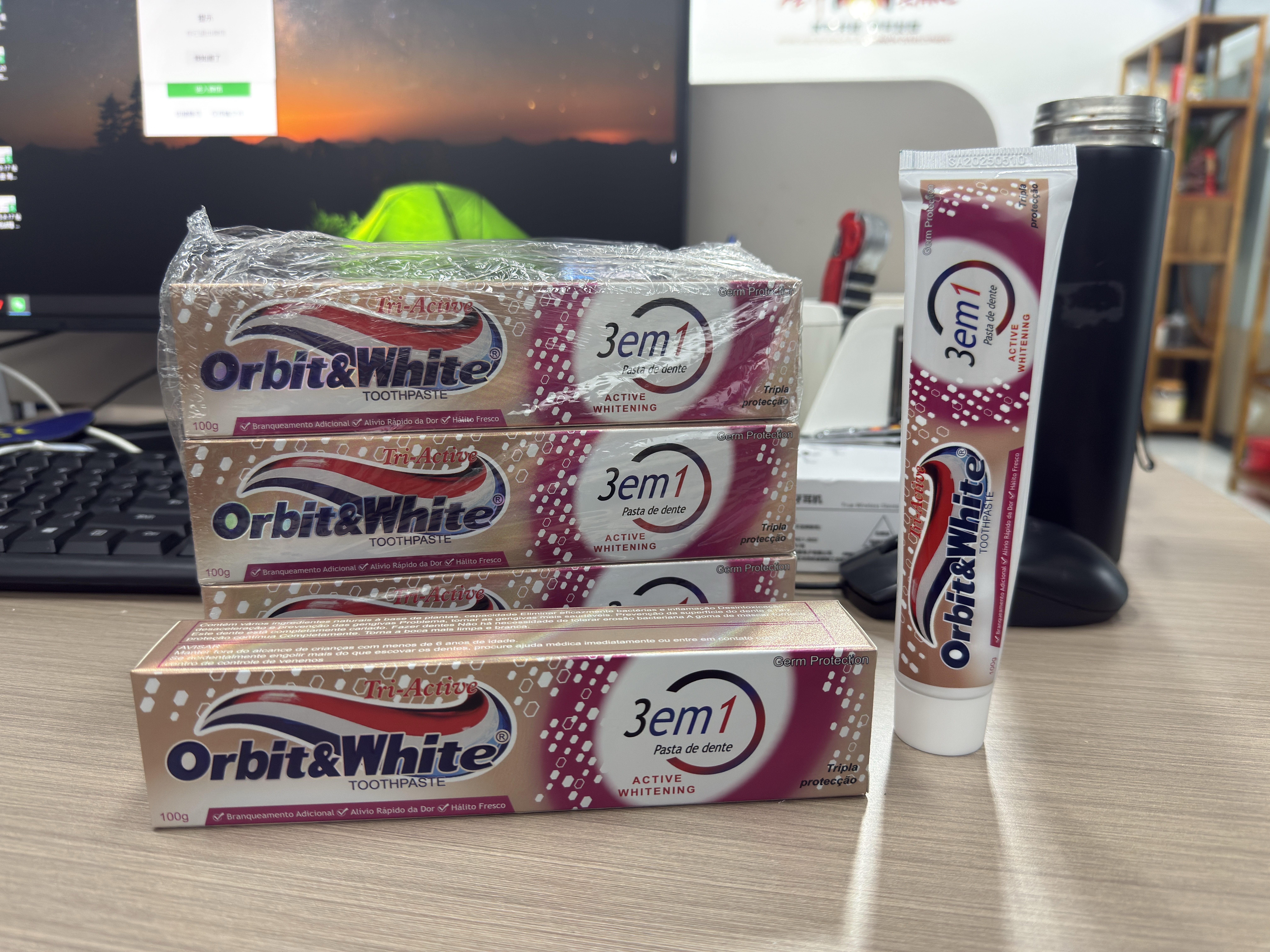 专供出口Orbit&White3合1 whitening toothpaste 牙膏100g细节图