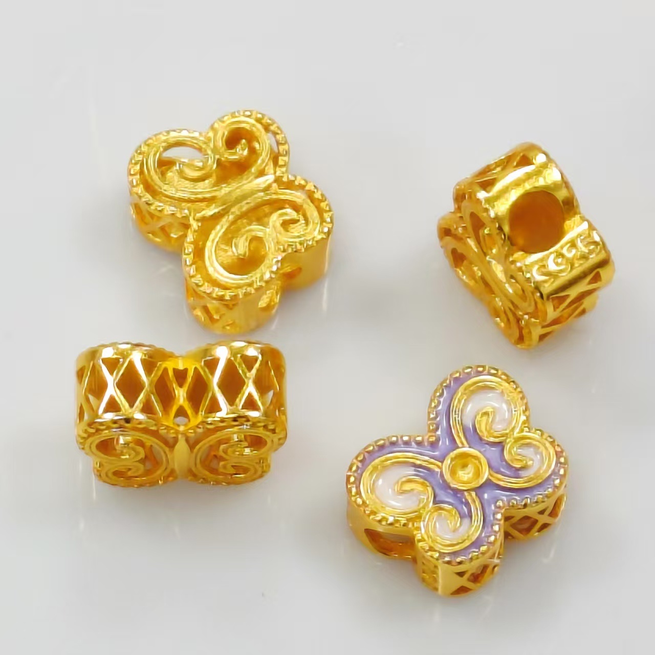 S925 银配件-蝴蝶.紫图