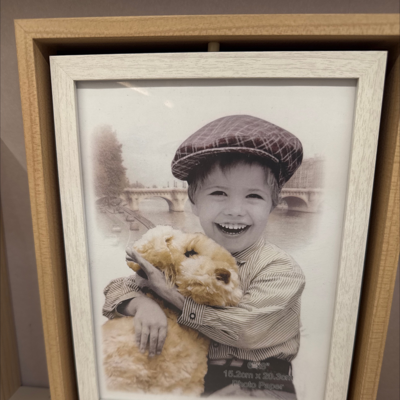 木纹色多功能旋转相框