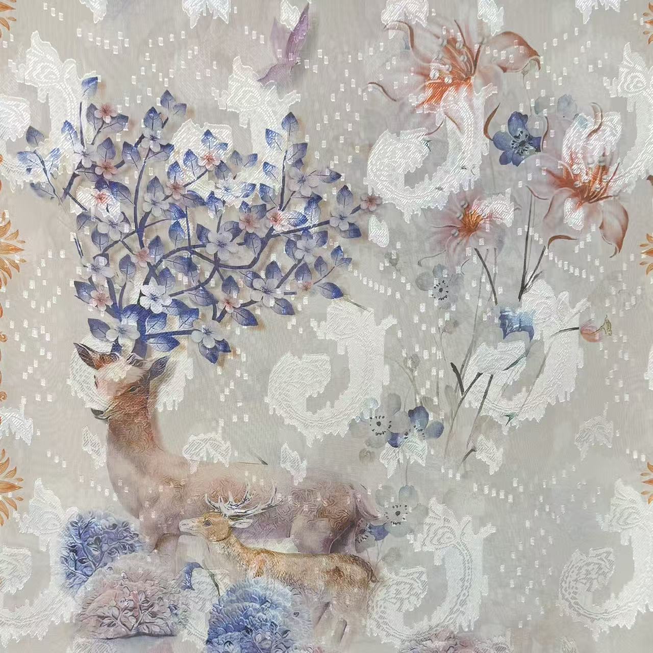 New Chinese-style shawl and scarf with a variety of traditional Chinese elements, 70*180 detail image 2