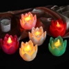 Factory shipment simulation swing LED lotus lamp, plastic red electronic candle lamp, eternal lamp, smokeless Buddha offering lamp, ambient lamp details Picture