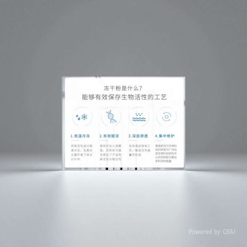 Oligopeptide freeze-dried powder for hydrating, moisturizing, brightening the skin, shrinking pores and nourishing freeze-dried powder set Application Scenario