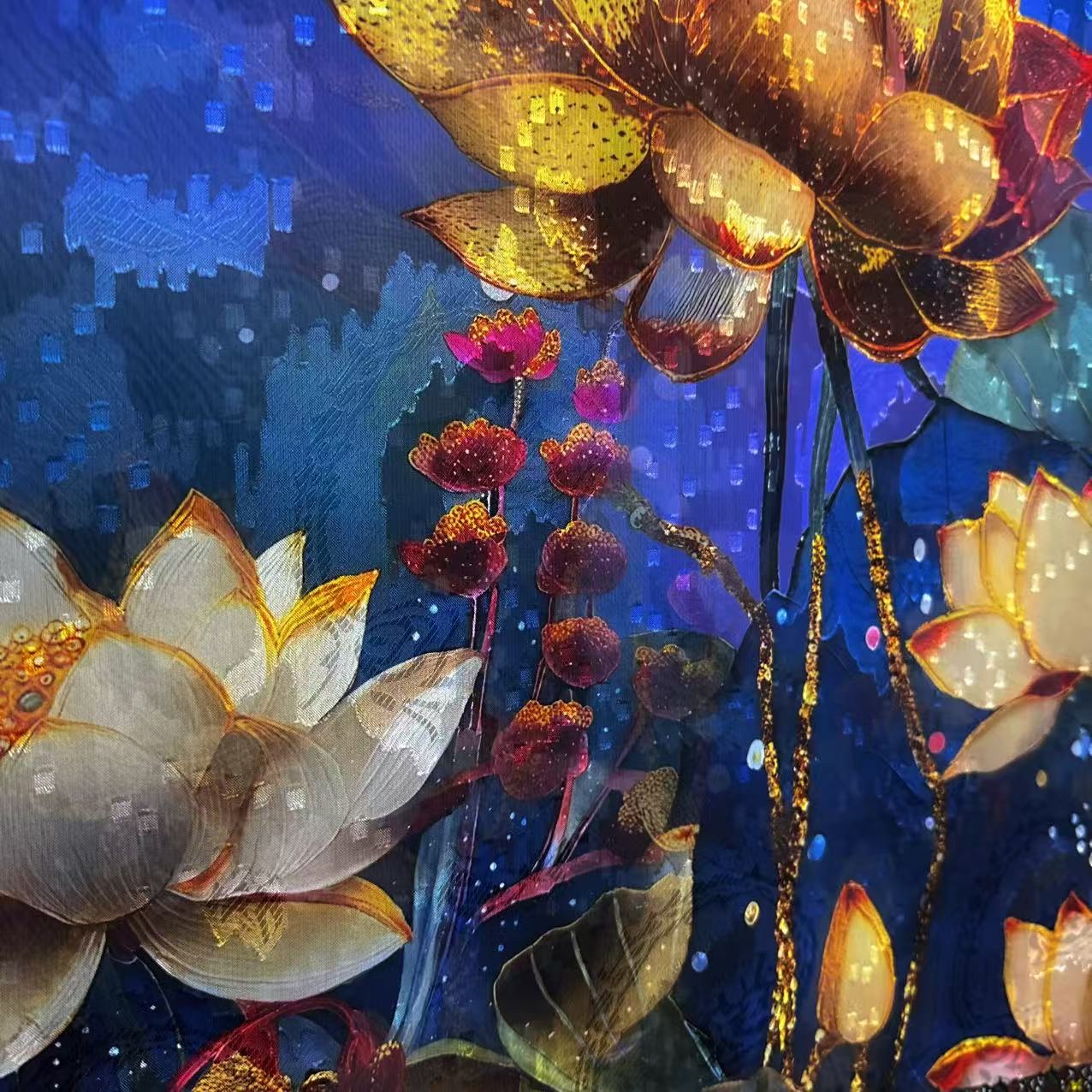 Menglian New Chinese Style Versatile shawl and Scarf Cut Flower Long Scarf 70*180 detail image 3