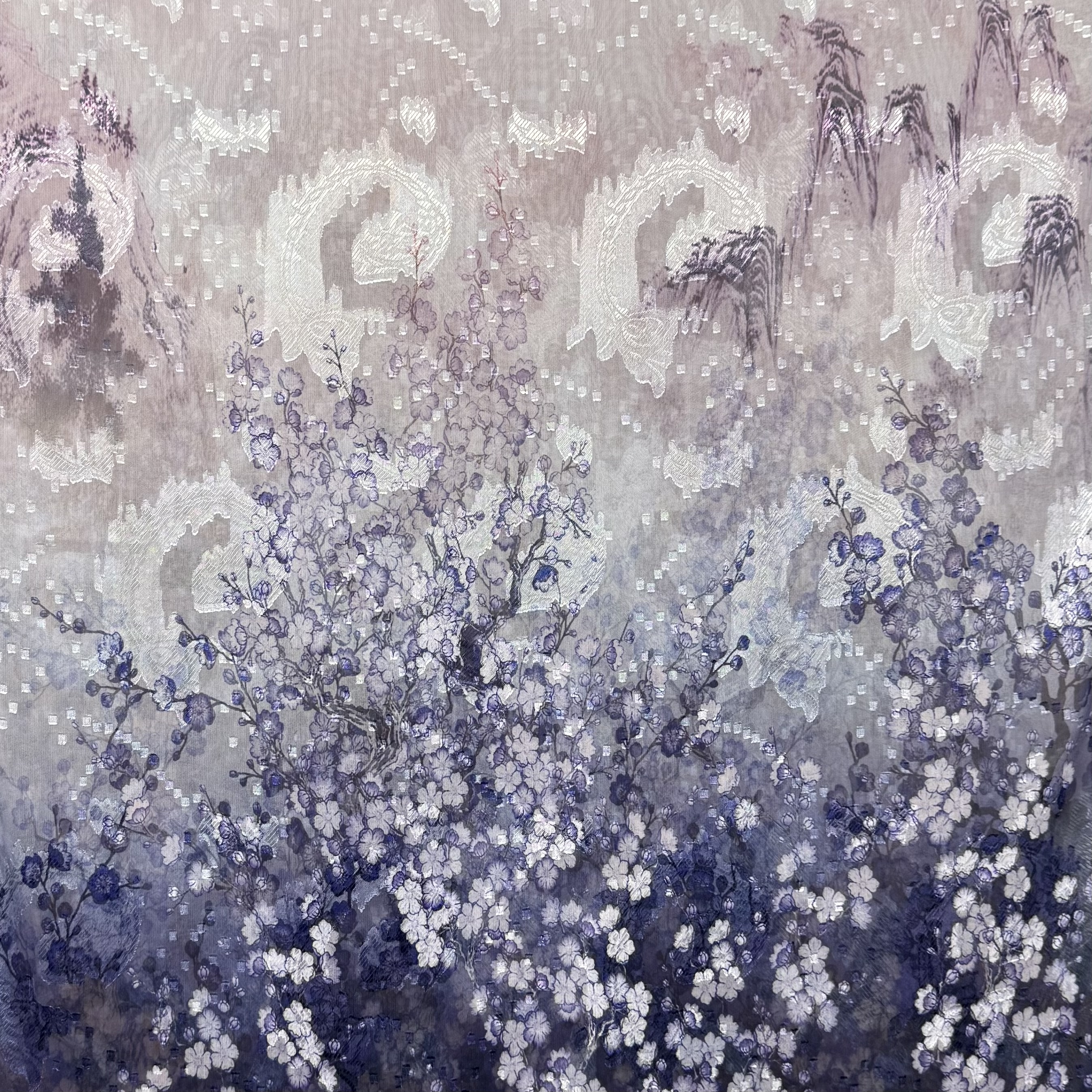 Zixuan New Chinese-style National Style Versatile shawl and Scarf Cut Flower Long Scarf 70*180 detail image 2