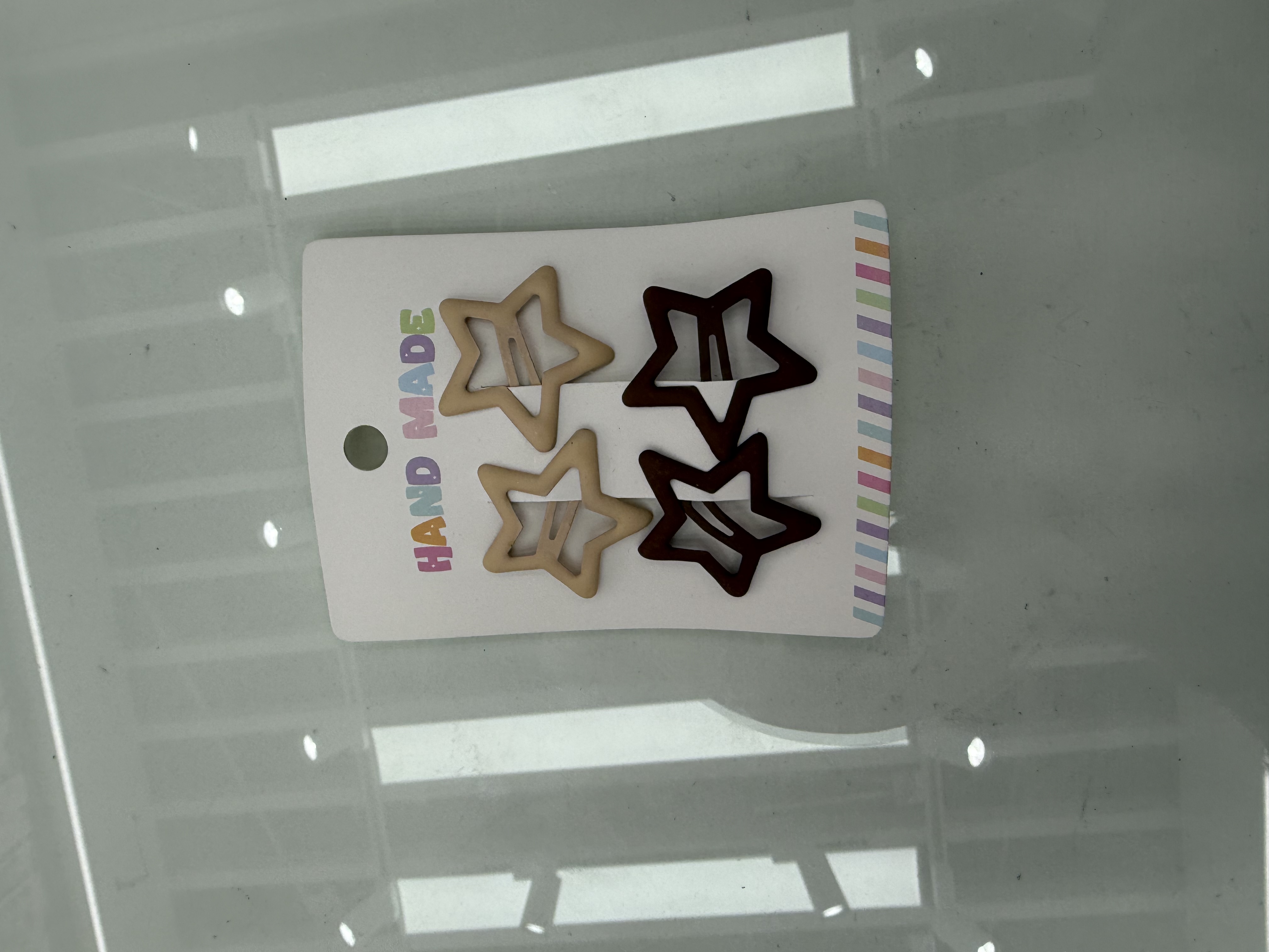 儿童可爱星星发夹橡皮漆色系