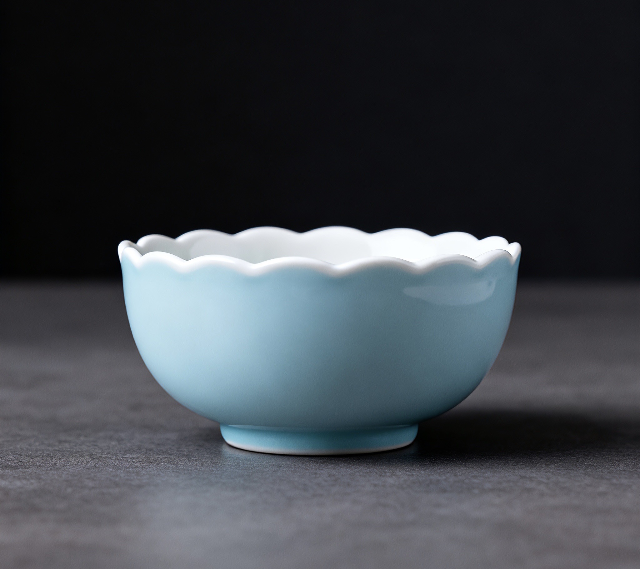"Healing light Blue lace Bowl" Home ceramic small bowl, dessert salad bowl, single-person instant noodle bowl, cute tableware, ceramic, ceramic, ceramic, ceramic, ceramic details Picture