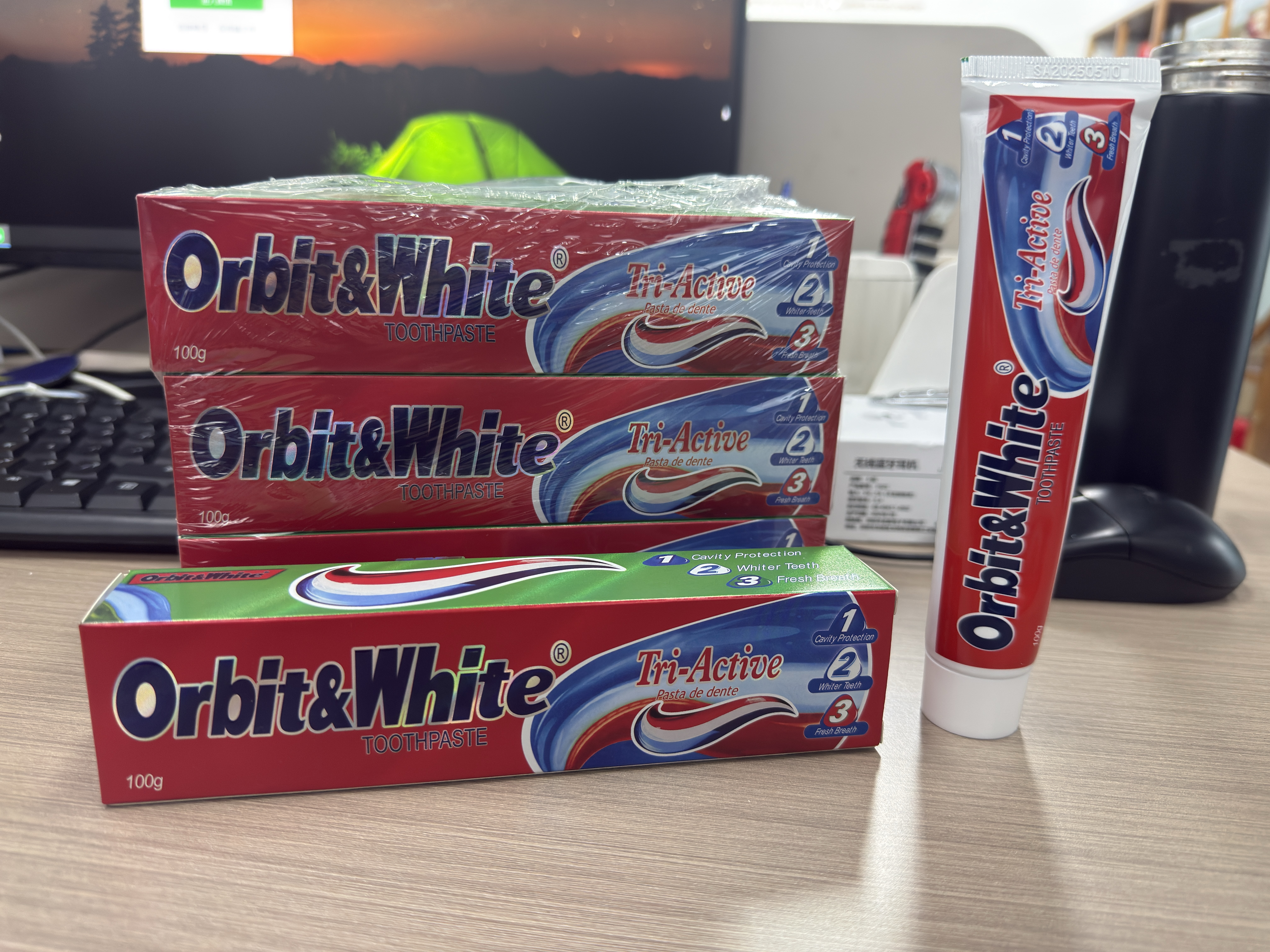 专供出口Orbit&White3合1 whitening toothpaste 牙膏100g修复牙釉质牙膏牙膏细节图