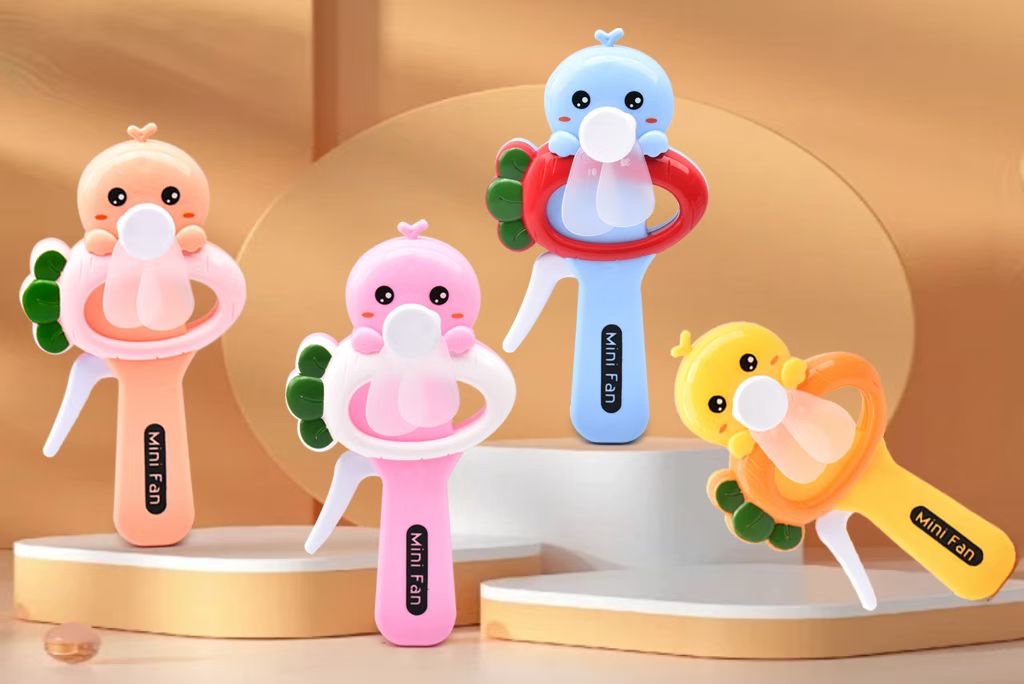The 2025 new model of Radish Duck hand-pressing Mini Fan, mini hand-pressing mini fan, single-head hand-pressing mini fan Specification image