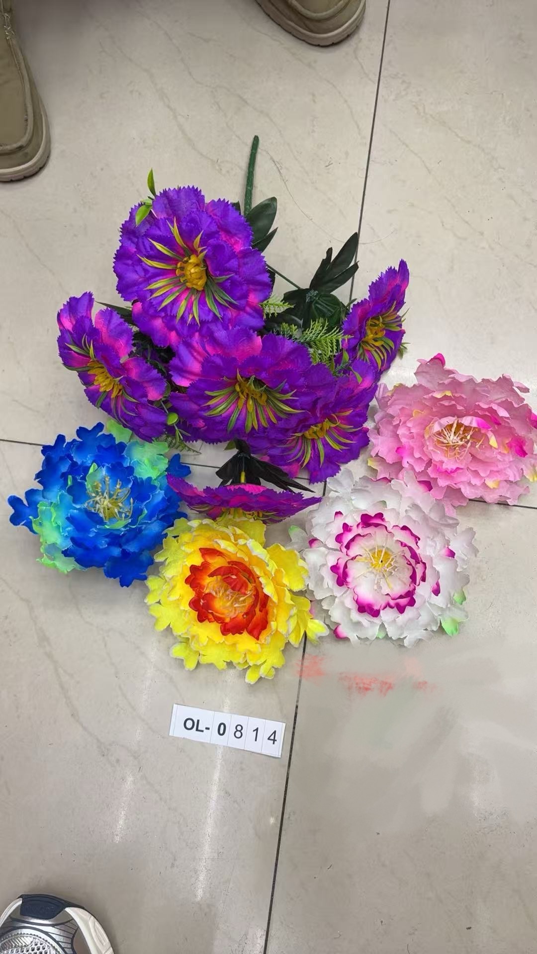 春天花园仿真花掃墓用塑膠花硅胶人造花装饰品