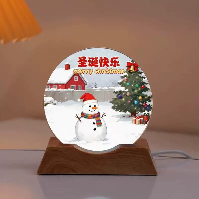Christmas tree crystal night light, illuminated decorative item, creative bedroom table, Christmas decorative atmosphere light, giving holiday gifts Application Scenario