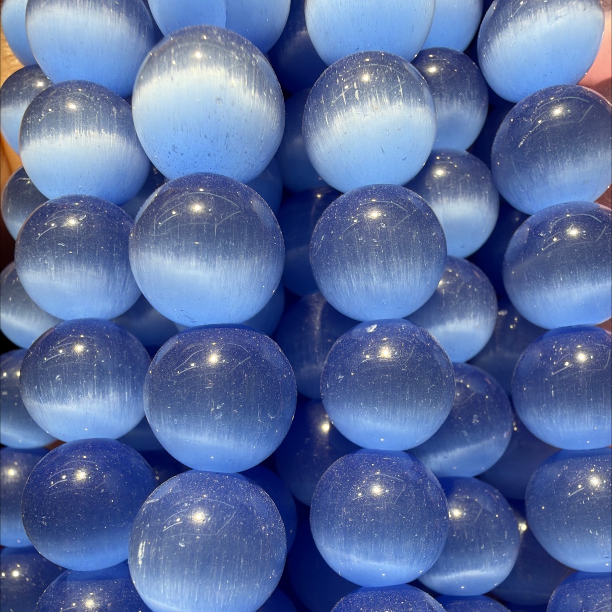 猫眼石玻璃制品，广泛用于设计饰品手链，饰品项链，饰品耳环等细节图