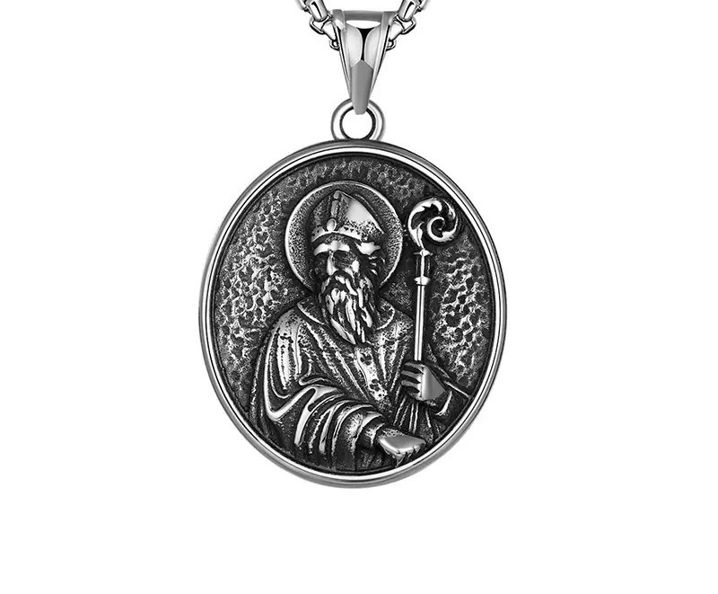 亚马逊速卖通货源 钛钢外贸欧美耶稣圣母吊坠男士不锈钢项链批发不锈钢项链