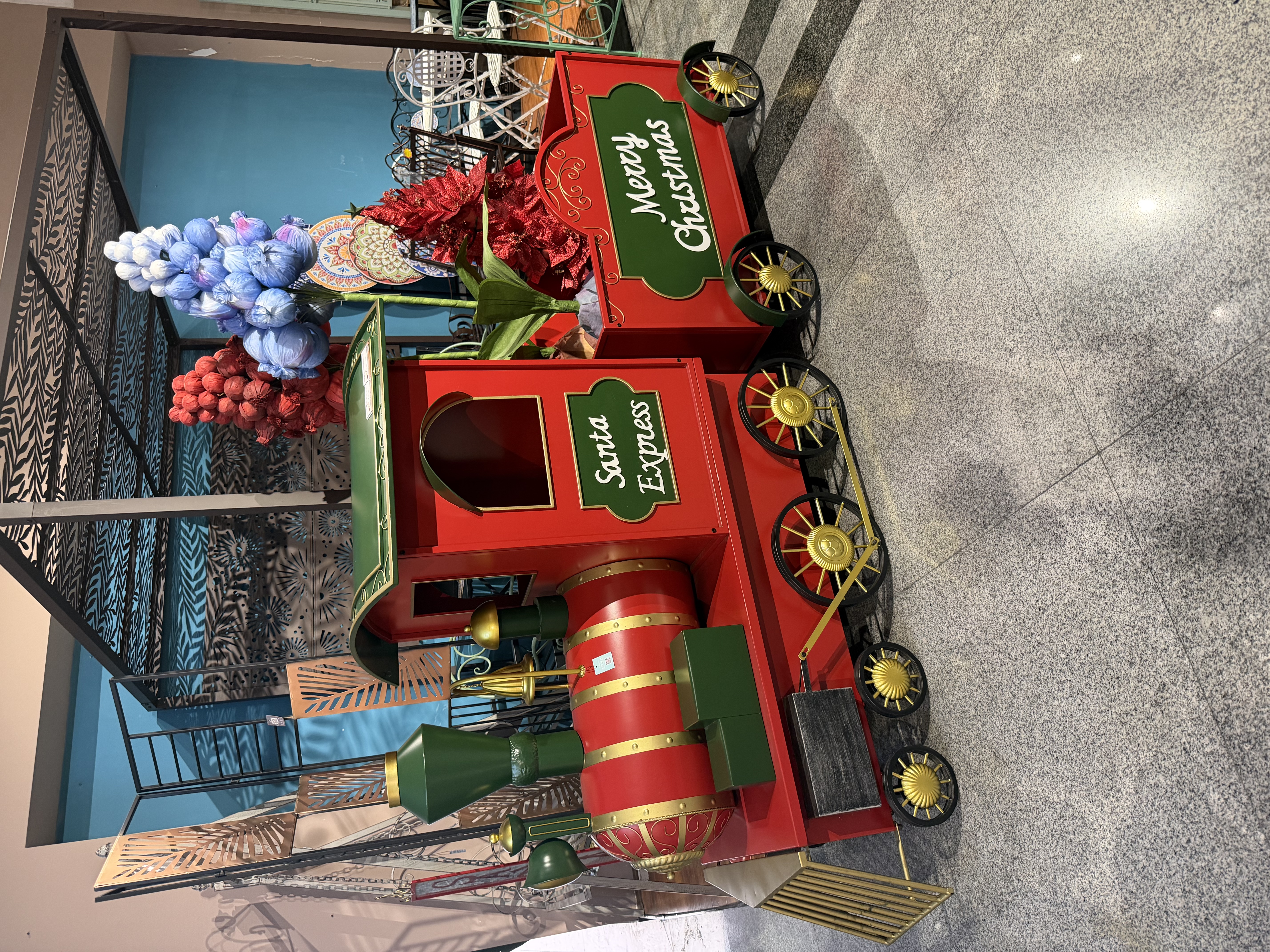 大型铁艺圣诞落地装饰品