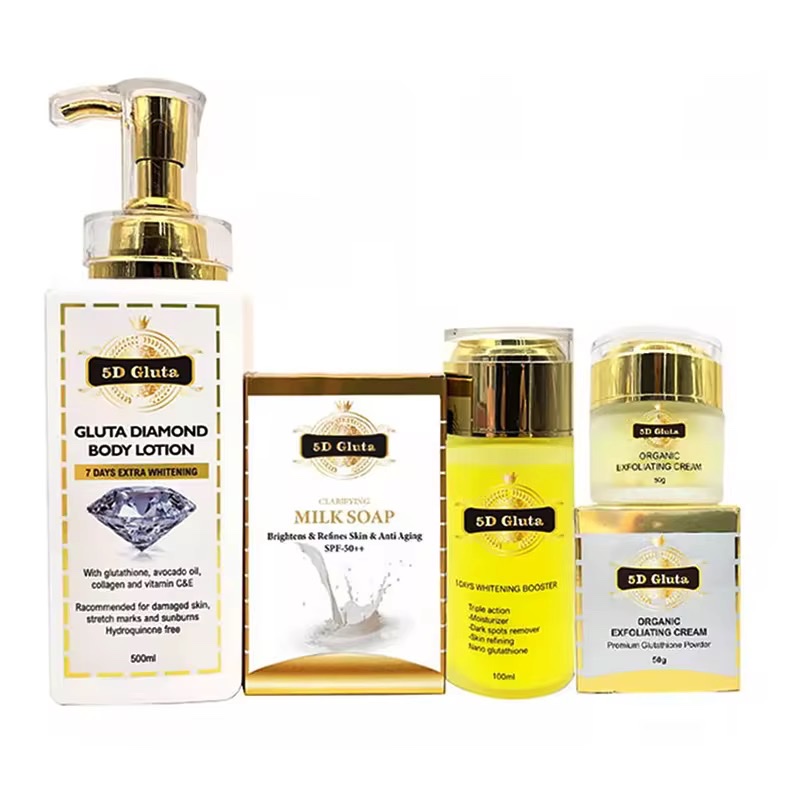 5D Gluta Diamant Whitening skincare set with Glutathione Collagen