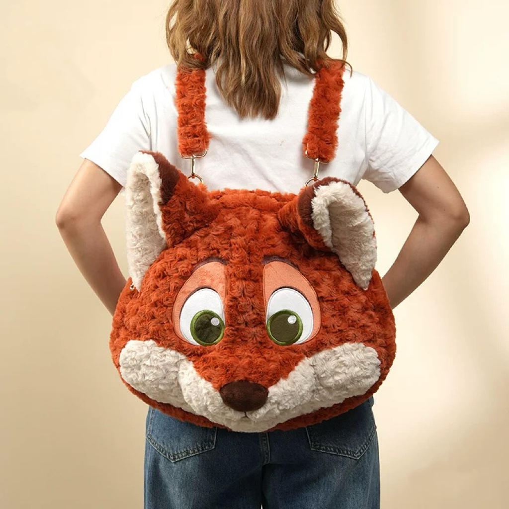 正版 疯狂动物城 尼克和朱迪 双肩包+靠枕 两用详情图8