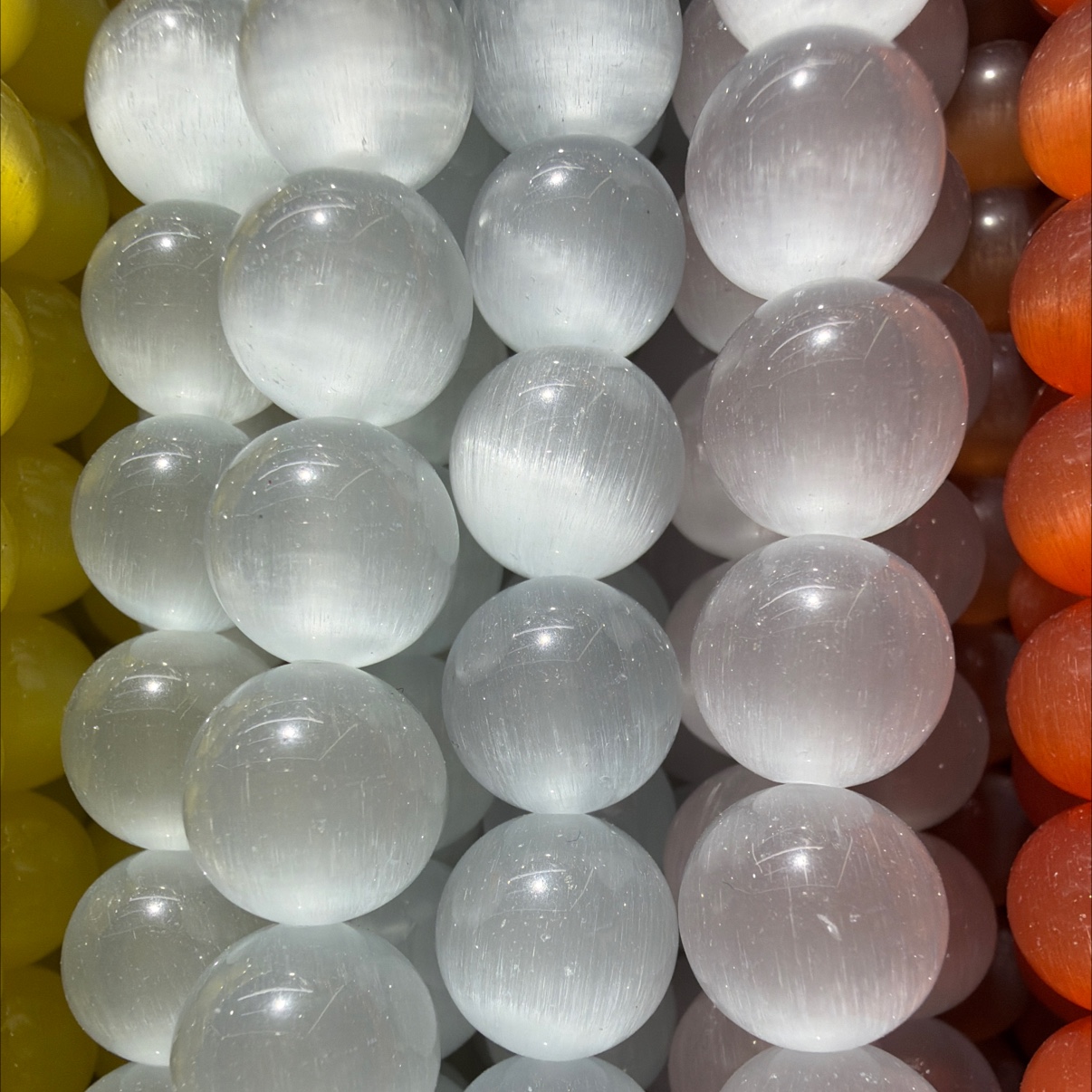 8mm孔蓝 手串专用猫眼珠子 塑料珠子 DIY串珠材料 珠子手链配件 高光亮度手工珠子猫眼珠子产品图