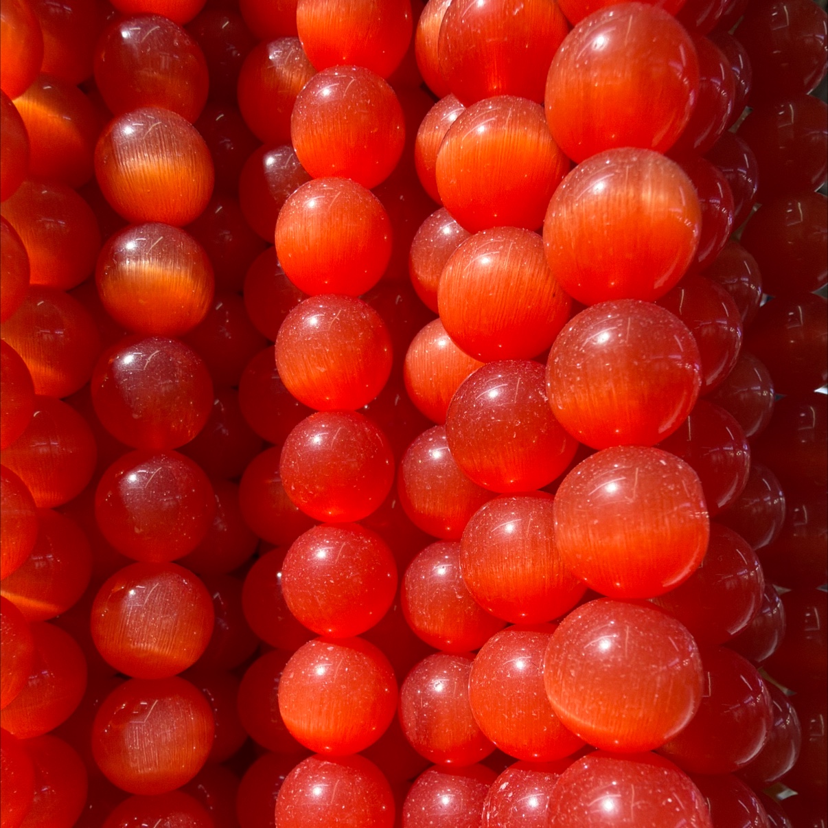 8mm孔蓝 手串专用猫眼珠子 塑料珠子 DIY串珠材料 珠子手链配件 高光亮度手工珠子猫眼珠子图