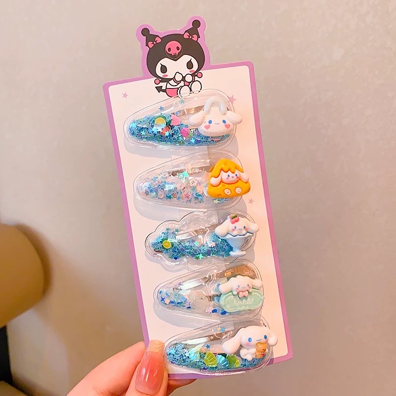 儿童可爱卡通流沙bb夹发饰女童库洛米后脑勺碎发夹小女孩发卡头饰发夹儿童夏季可爱发夹儿童夏季可爱详情图6