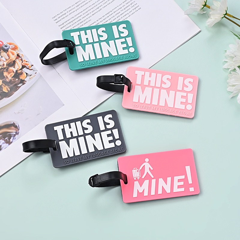 Soft silicone L-glue PVC luggage tags, boarding passes, bag hangers Item Picture