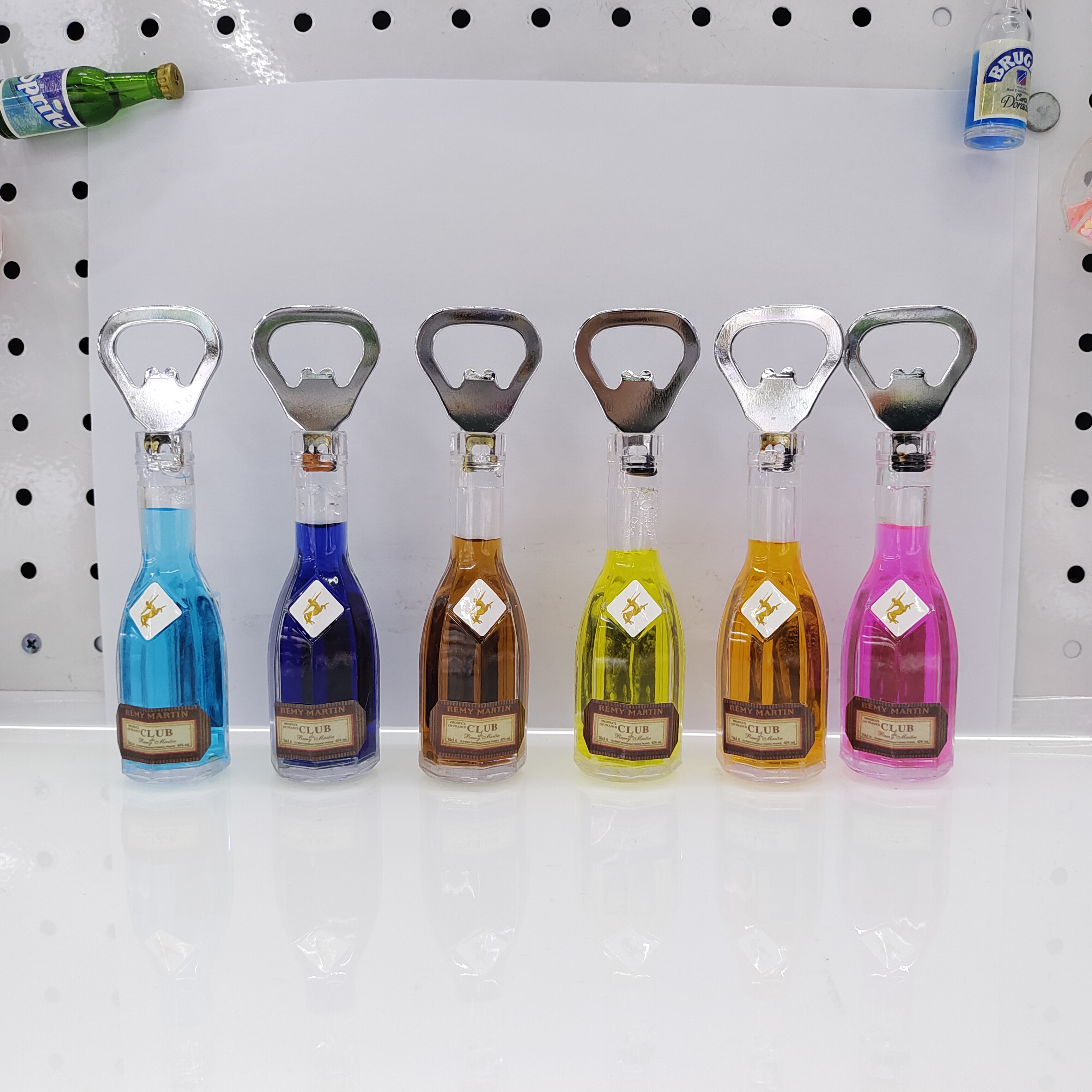 Refrigerator sticker bottle opener, simulated wine bottle refrigerator sticker, bar fun decoration, home decoration advertising promotion event gift Item Picture