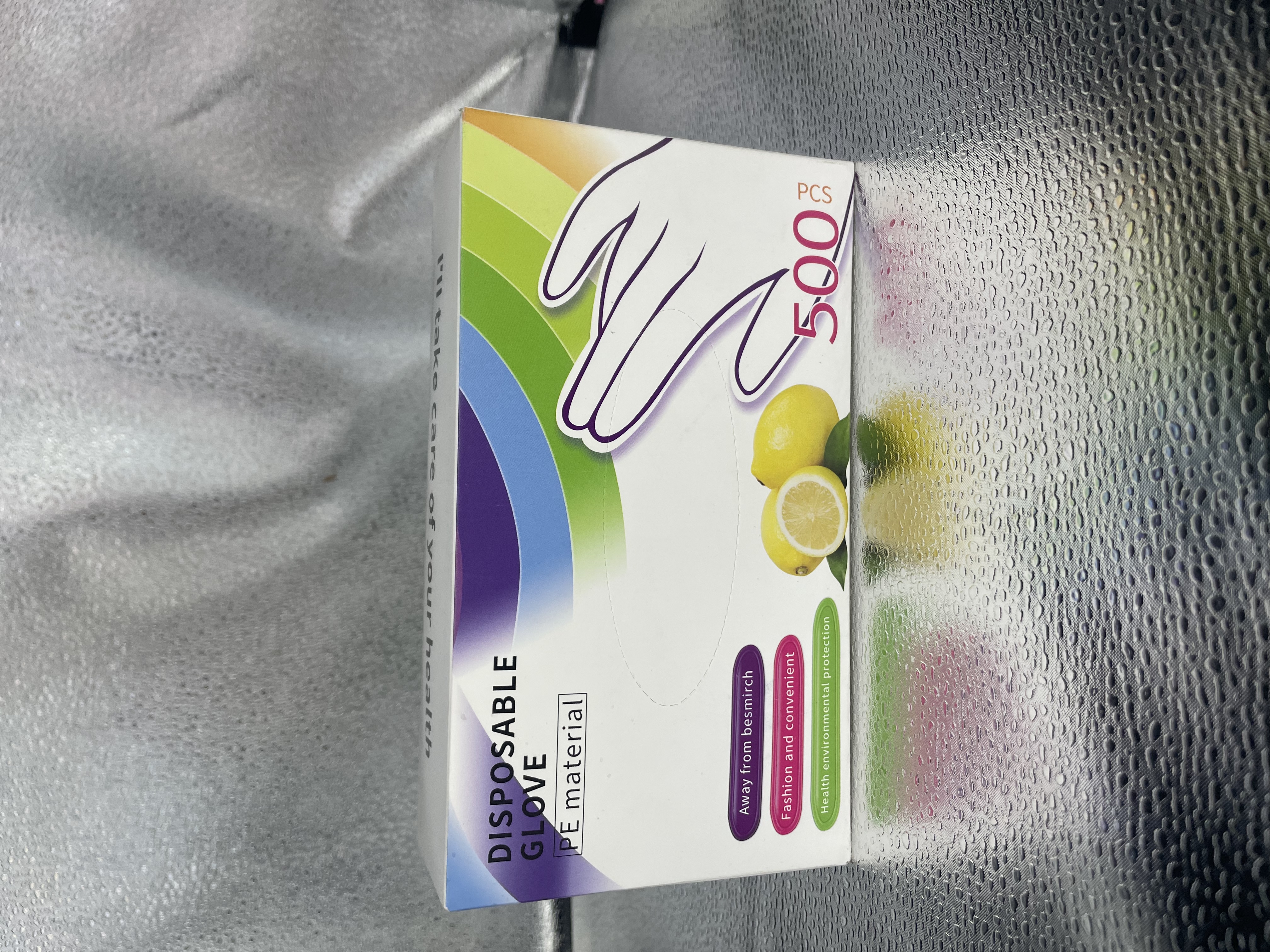 PE手套一次性抽取手套防护耐用医用食品用乳胶手套透明包装500只