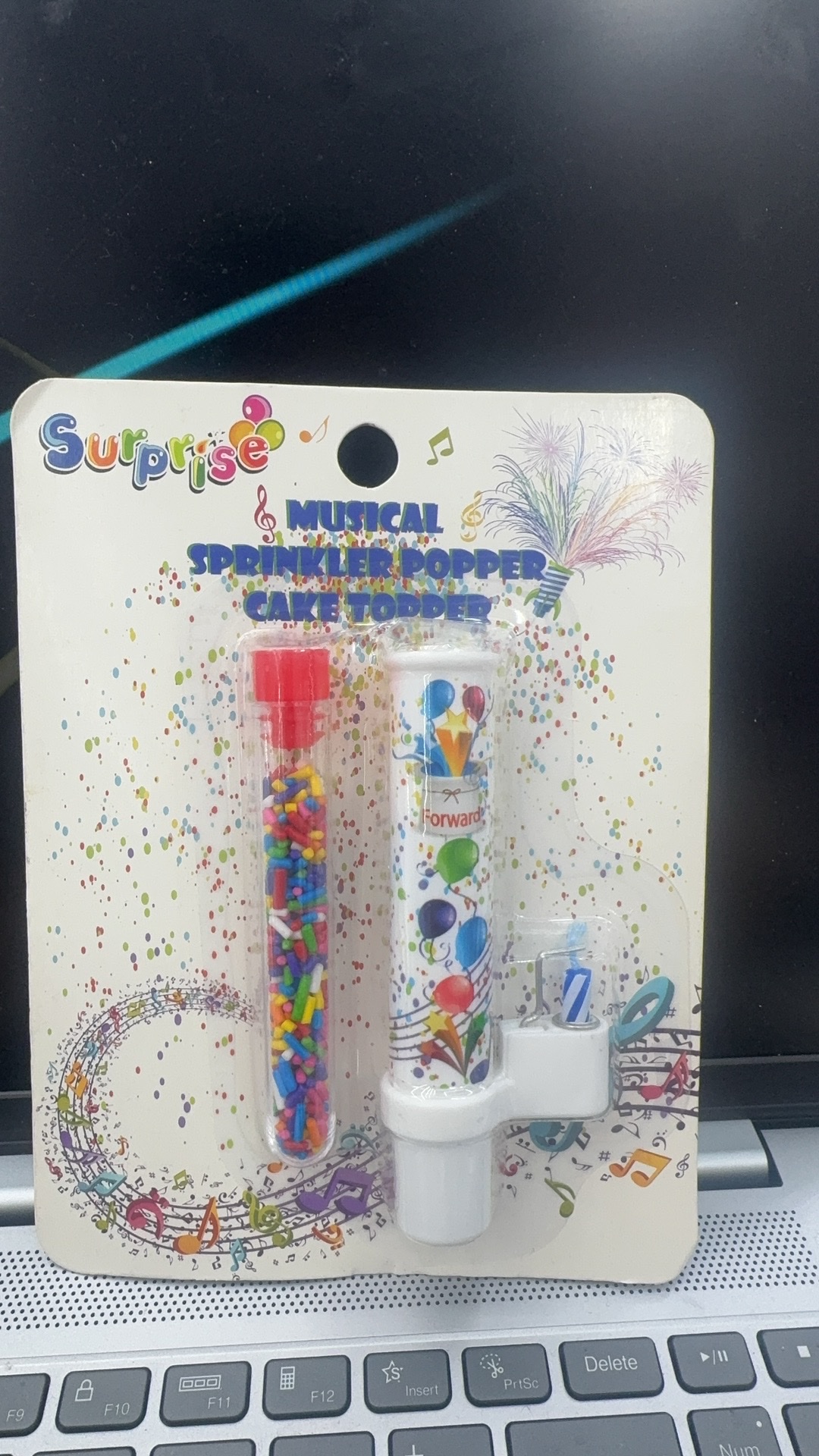 爆款喷糖音乐生日蜡烛