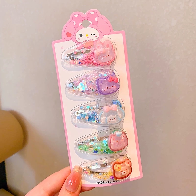 儿童可爱卡通流沙bb夹发饰女童库洛米后脑勺碎发夹小女孩发卡头饰发夹儿童夏季可爱发夹儿童夏季可爱详情图4