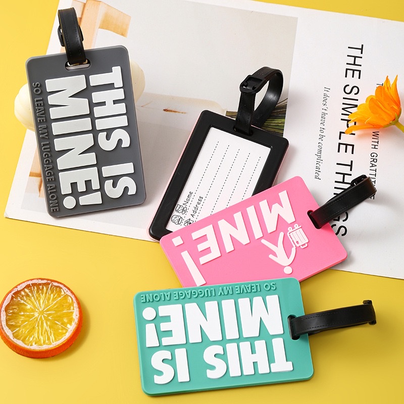 Soft silicone L-glue PVC luggage tags, boarding passes, bag hangers details Picture