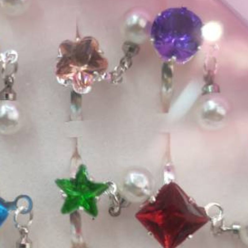 时尚个性珍珠戒指女叠戴饰品莫桑石戒指托简约百搭潮流款