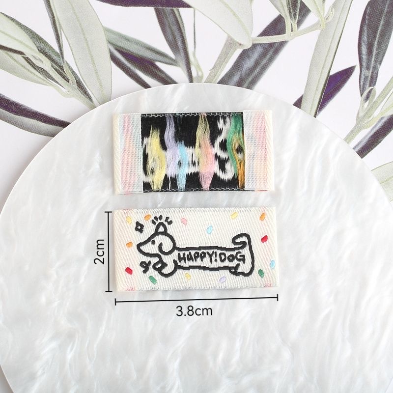 Cute little animal fabric labels, fabric stickers, woven labels, diy decorative bags, hair bands, decorative patches, sewing accessories details Picture
