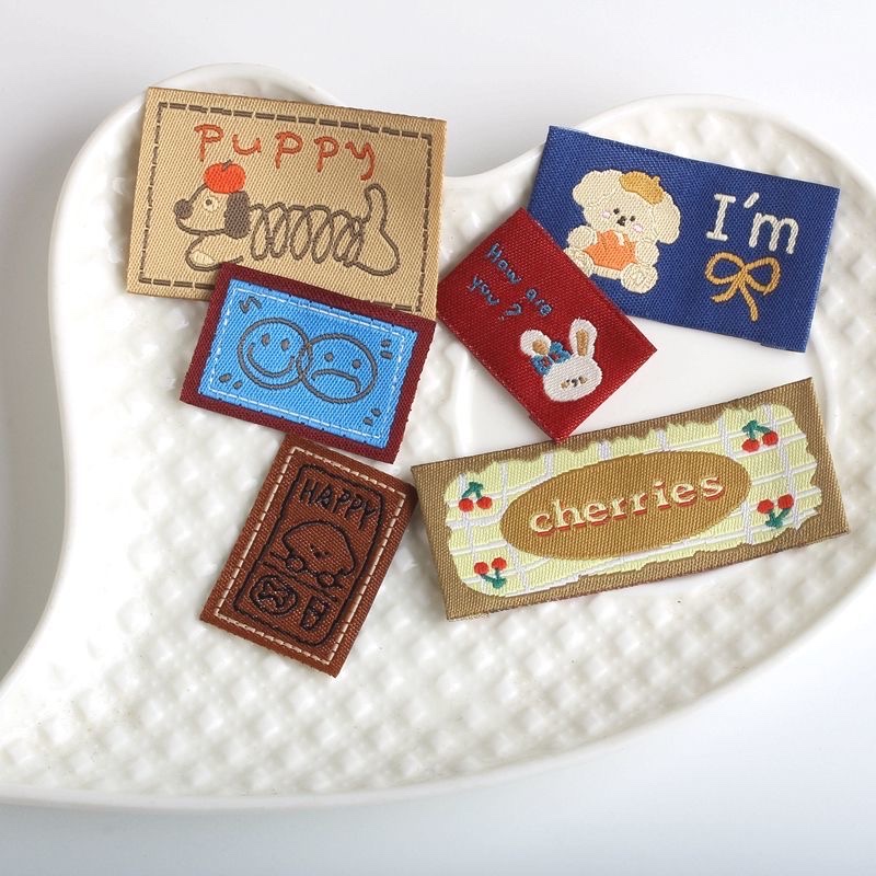 领标布标韩系小兔小猫水洗标包包帽帽商标高端装饰织唛缝纫配件