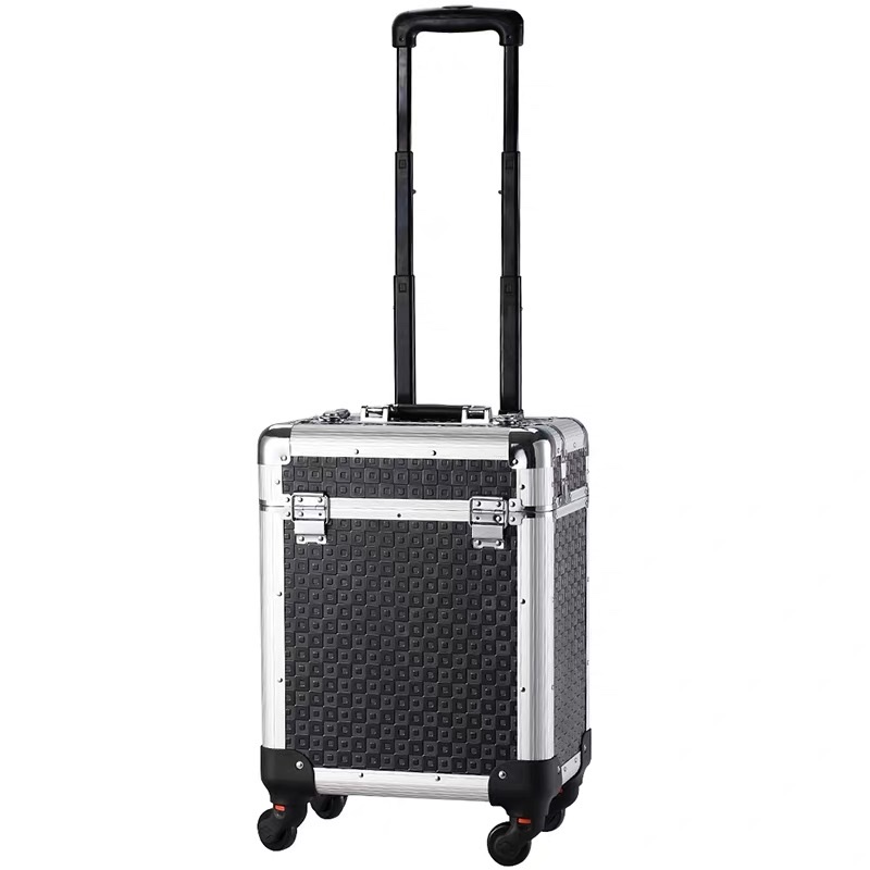 拉杆化妆箱专业跟妆师大容量多层美甲箱纹绣工具箱收纳带锁多功能产品图