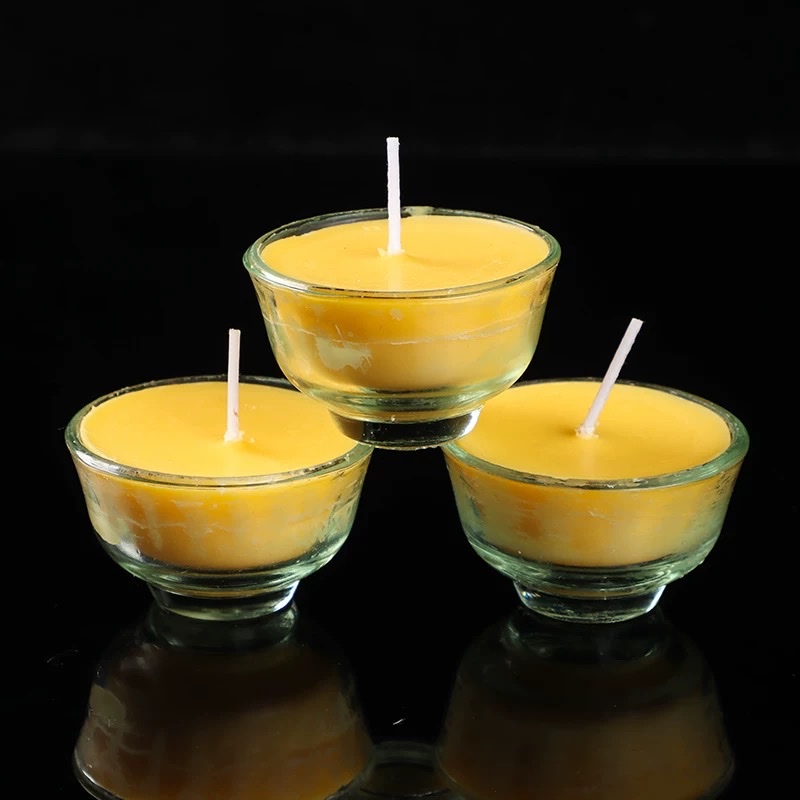 Butter lamp, 4 hours, 100 pieces, offering lamp in front of Buddha, long-burning lamp, offering butter lamp to Buddha, smokeless butter candle, 100 pieces, 8 hours, teacup candle, butter lamp, plant smokeless and odorless, offering to Buddha, glass bowl, butter detail image 5