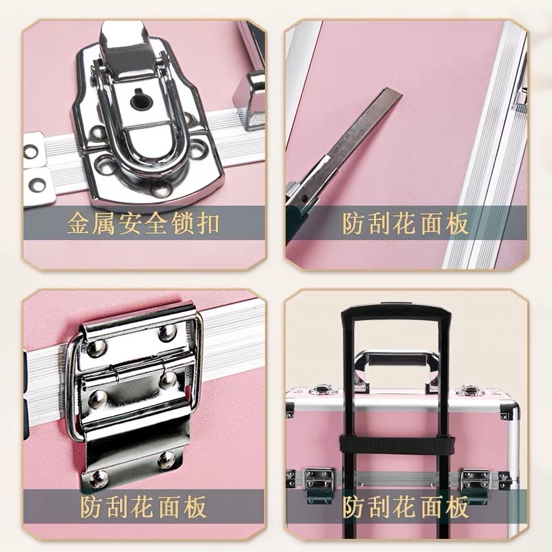 专业拉杆化妆箱多层大容量纹绣工具箱美甲箱子纹眉师详情图4