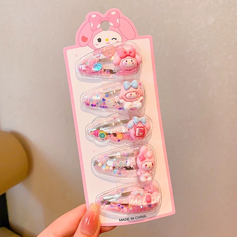 儿童可爱卡通流沙bb夹发饰女童库洛米后脑勺碎发夹小女孩发卡头饰发夹儿童夏季可爱发夹儿童夏季可爱详情图3