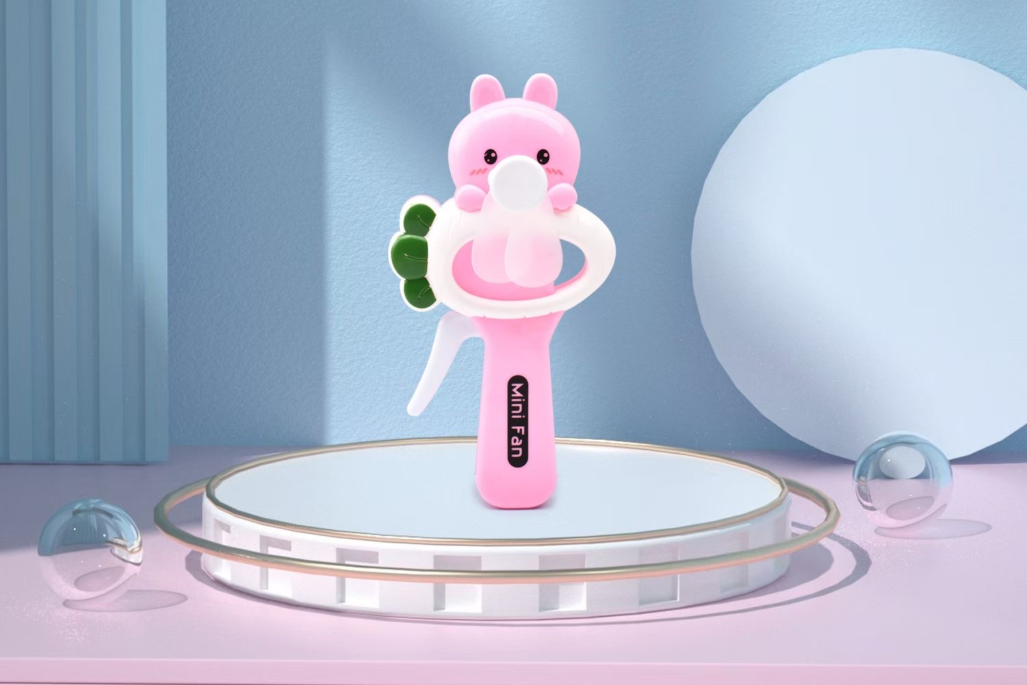 2026年新款萝卜兔子迷你手压小风扇  单头迷你手压小风扇  手持小风扇 详情图6