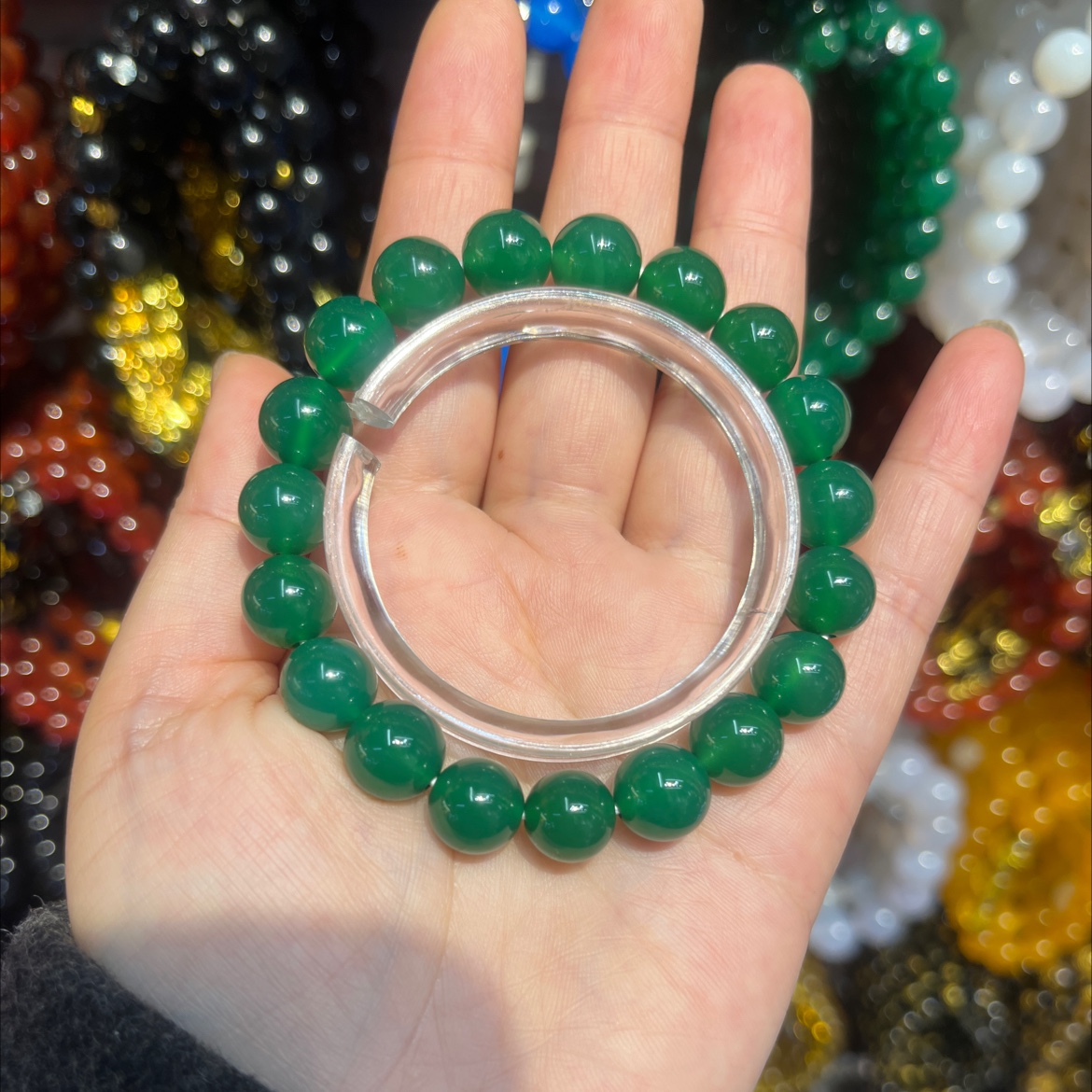绿玛瑙手串文玩手串产品图