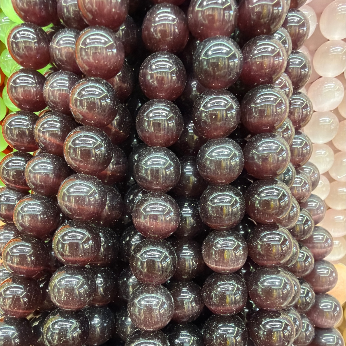 猫眼石12mm电镀金属链条手工制作服装饰品 布贴装饰鞋子 猫眼珠子