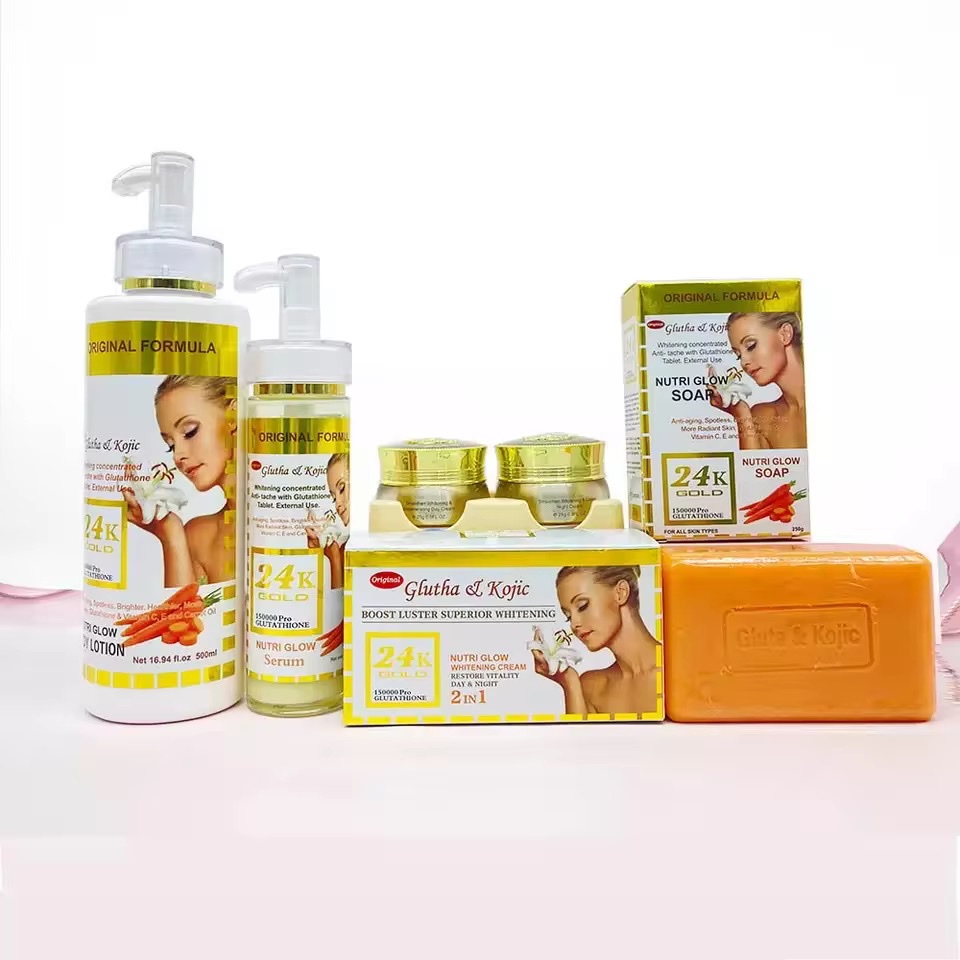 Gluta Master 24K Glod Glutathione whitening skincare set