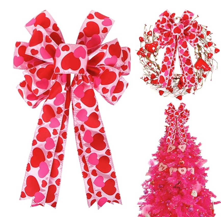Valentine's Day ribbon, heart, heart, heart, ribbon bow, ribbon bow details Picture