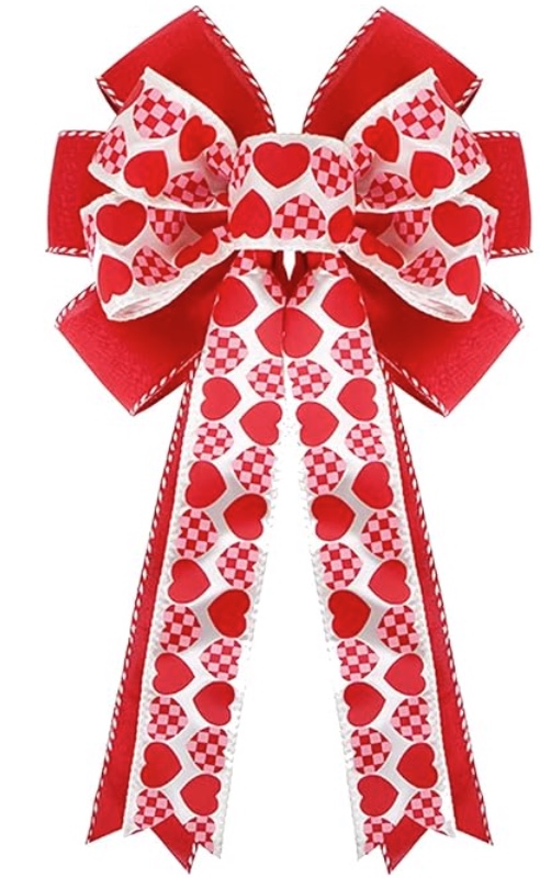 Valentine's Day ribbon, heart, heart, heart, ribbon bow, ribbon bow Specification image
