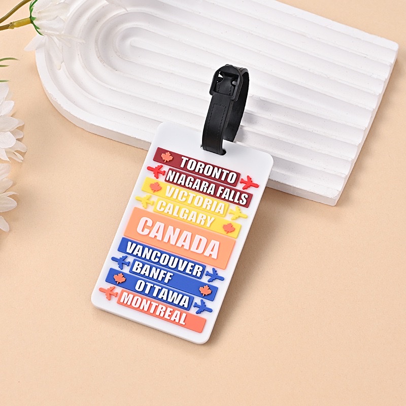 Soft silicone PVC luggage tags, boarding passes