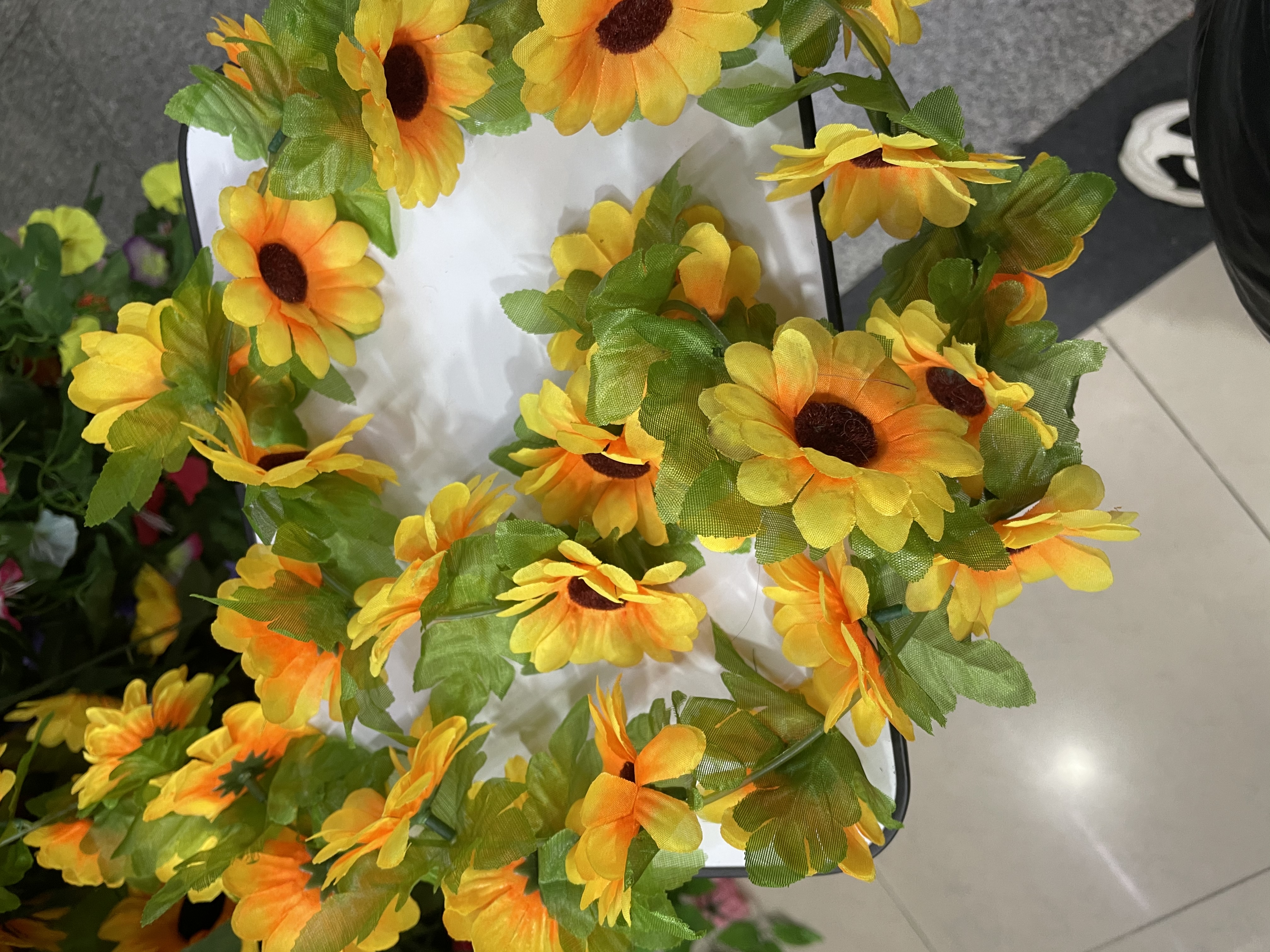 2.2米长向日葵藤条森系仿真花女2022春天花园绢花花头假花装饰品自然逼真