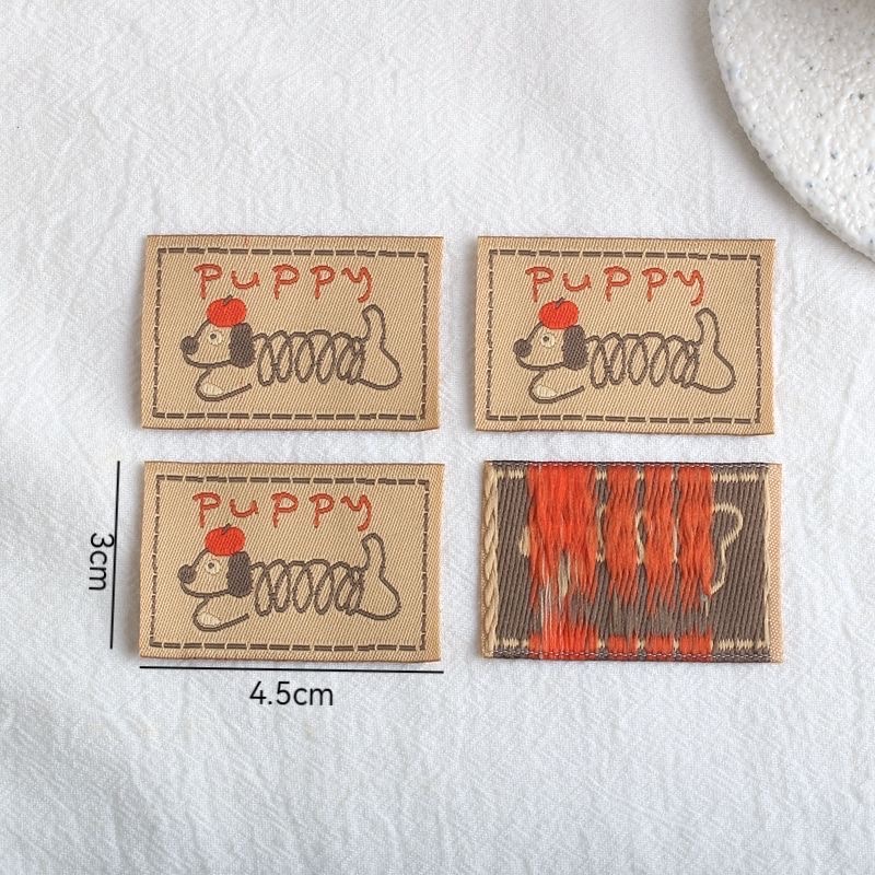 Collar label, fabric label, Korean-style rabbit and cat wash label, bag and hat trademark, high-end decorative woven label, sewing accessories detail image 5
